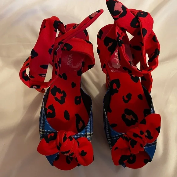 EUC Jeffrey Campbell Platform Wedge Sandals Size 7.5 - Picture 4 of 11